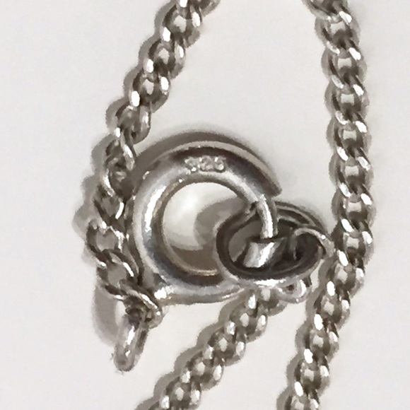 Handmade Green Glass Pendant Sterling Chain - Picture 7 of 7